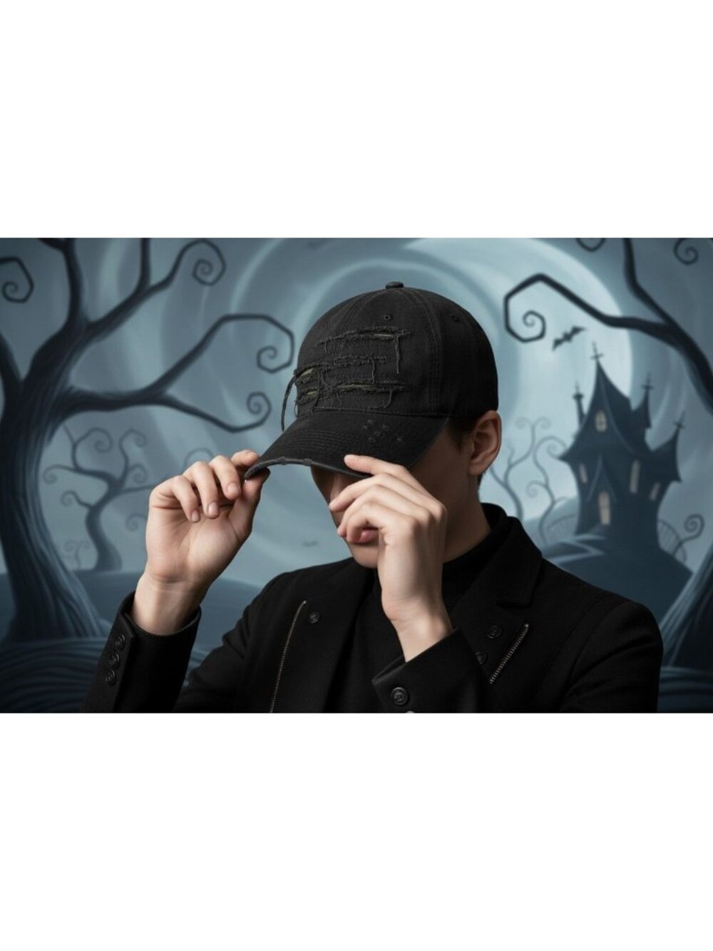 Tim Burton’s The Nightmare Before Christmas Black Distressed Black Adjustable Ba